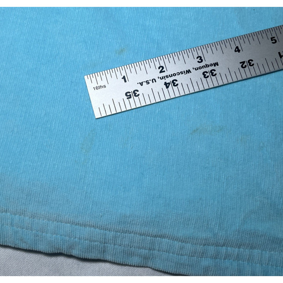 Fresh Produce Vest Womens XL Light Blue Corduroy Full Zip Floral Lined **READ** - Picture 10 of 11